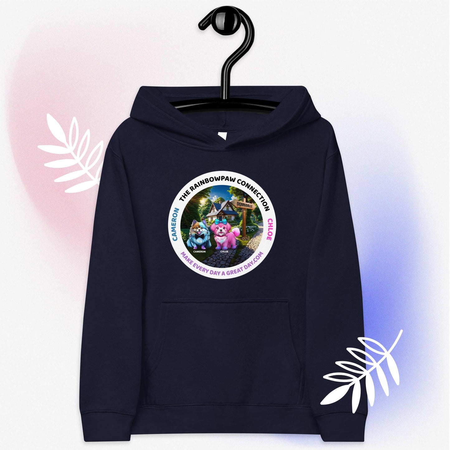 UNISEX Kids fleece hoodie - Adventure-Ready: Be Bold & Kind with Cameron and Chloe in DonnaVille Fleece Hoodie!