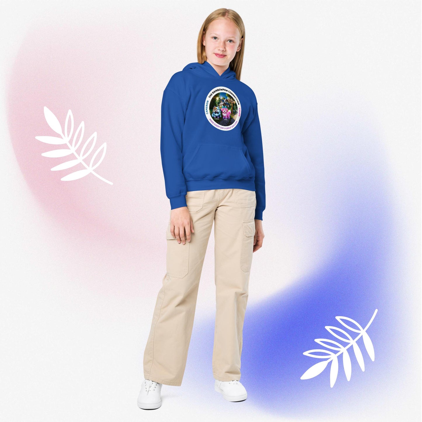 GIRLS Youth heavy blend hoodie - Bold & Cozy: Be Bold & Kind with Cameron and Chloe in DonnaVille Hoodie!