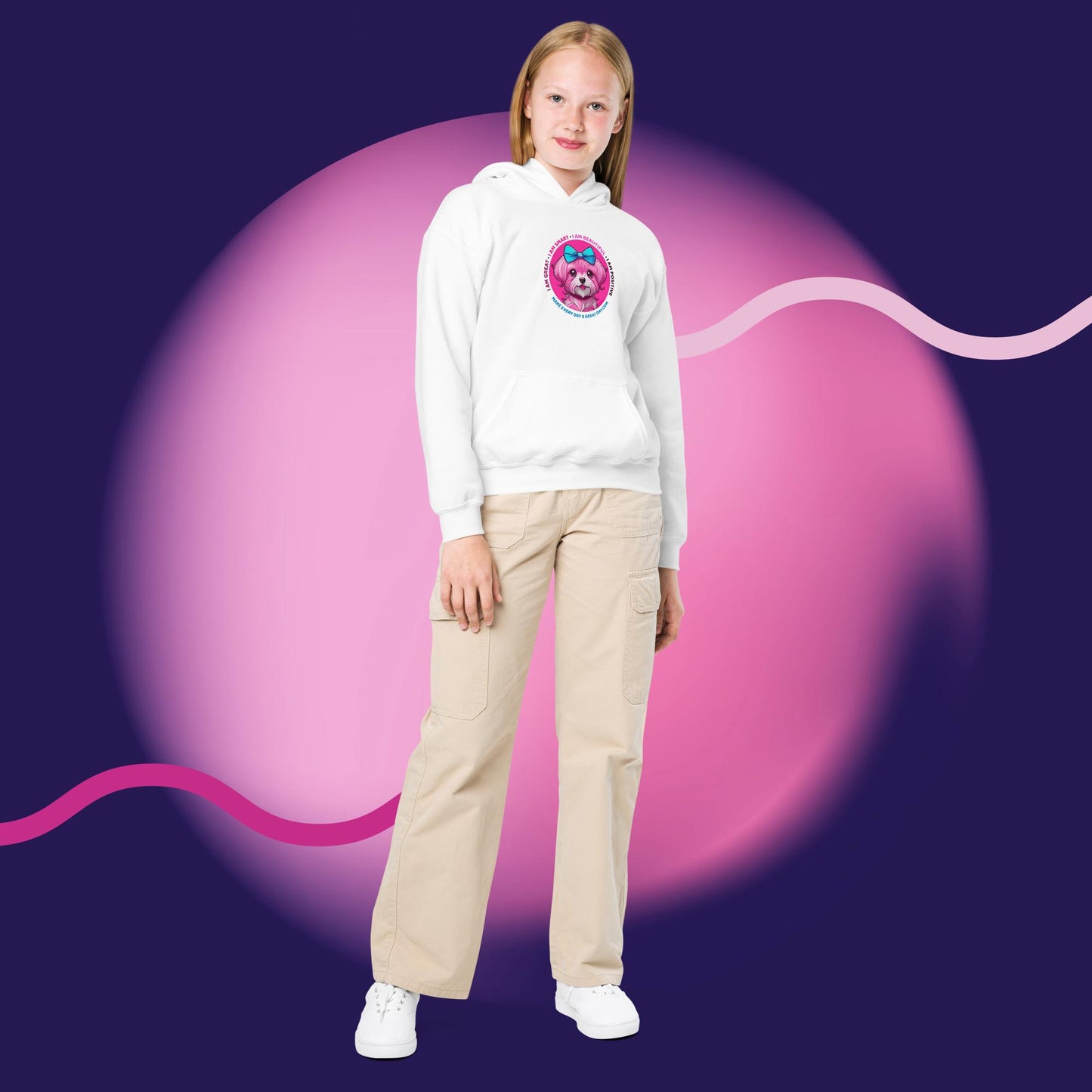 Youth heavy blend hoodie - Conquer Every Day with Kindness: Durable Hoodies Made for Mini Heroes!