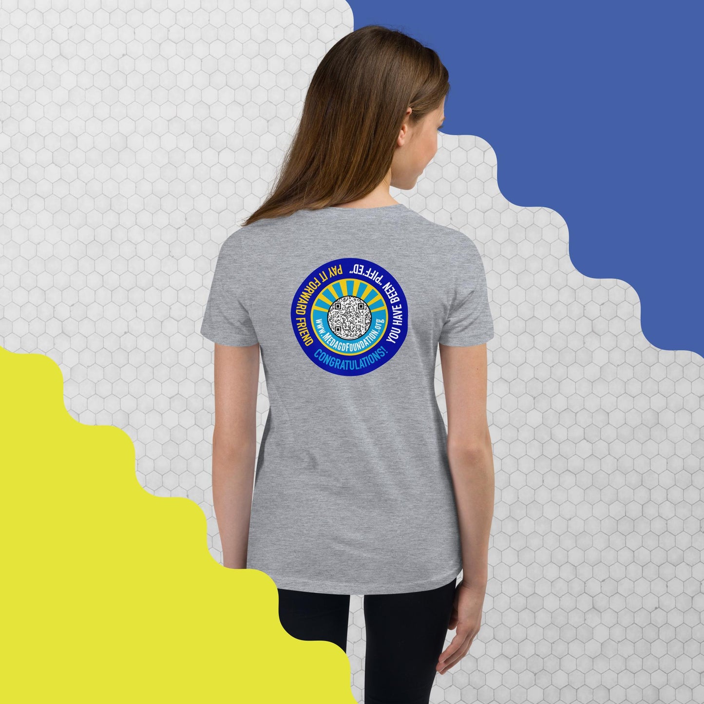 ( GIRL's) Youth Short Sleeve T-Shirt ( Printed on Front and Back )