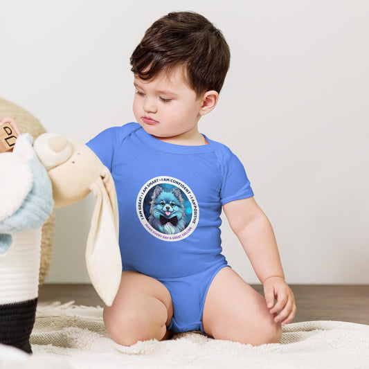 Baby short sleeve one piece - Spark Sunshine with Cameron: 100% Cotton Onesies for Happy Hearts!