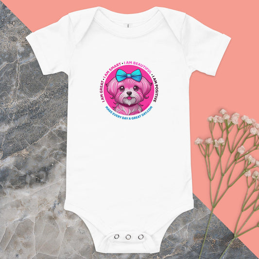 Baby short sleeve one piece - Sparkle & Shine with Chloe: 100% Cotton Onesies for Mini Trendsetters!