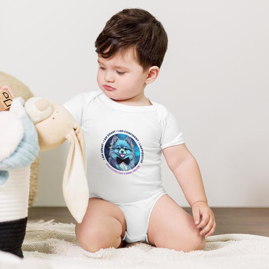 Baby short sleeve one piece - Spark Sunshine with Cameron: 100% Cotton Onesies for Happy Hearts!