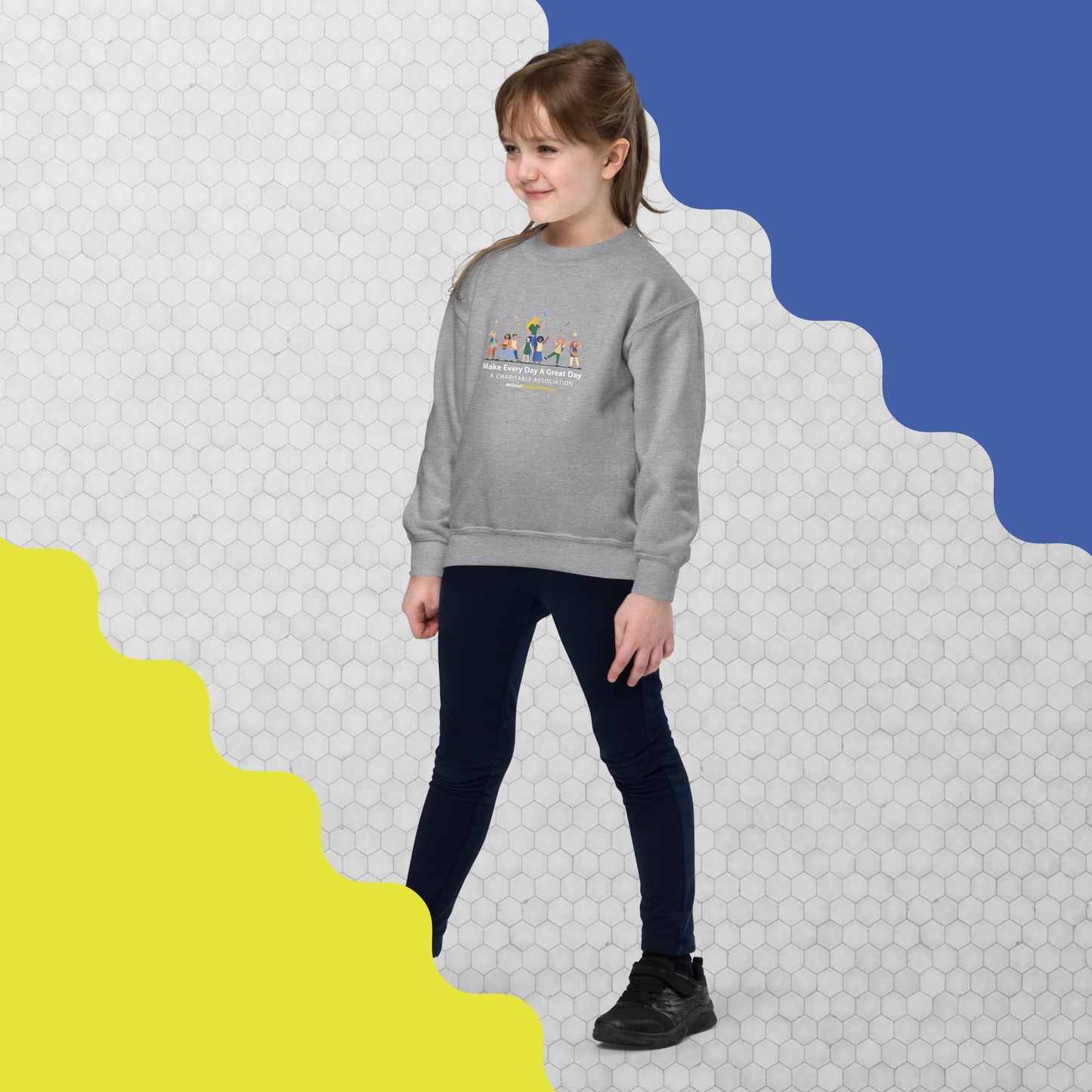 Girl's Youth Crewneck Sweatshirt: Cozy Comfort with a Cause ( Printed on Front and Back )