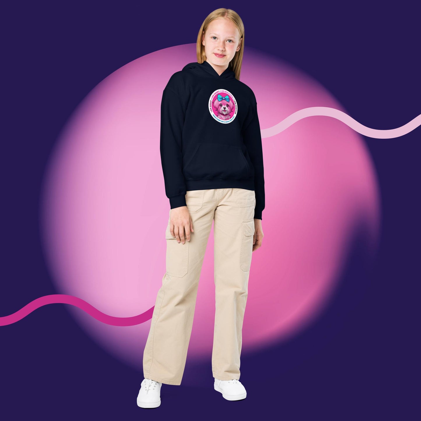 Youth heavy blend hoodie -  Conquer Every Day with Kindness: Durable Hoodies Made for Mini Heroes!