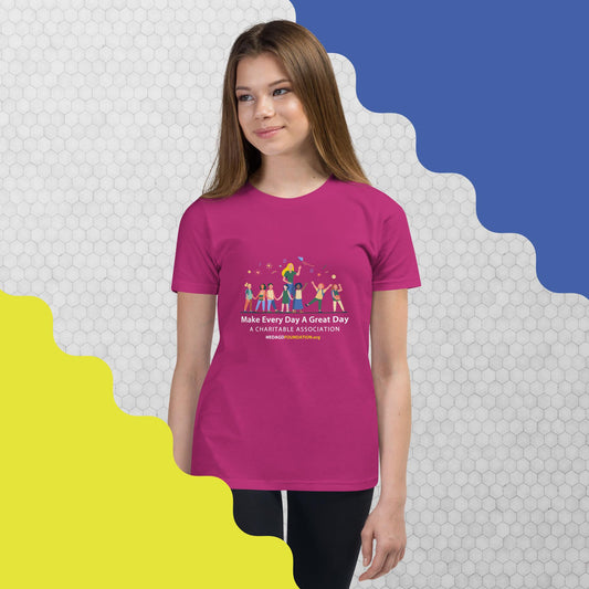 ( GIRL's) Youth Short Sleeve T-Shirt ( Printed on Front and Back )