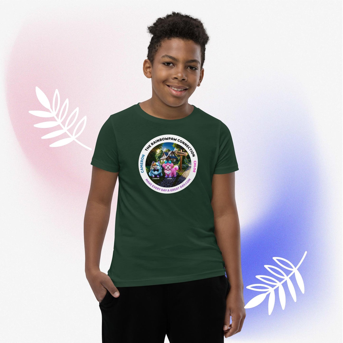 BOYS Youth Short Sleeve T-Shirt - Standout Style: Be Bold & Kind with Cameron and Chloe in DonnaVille!