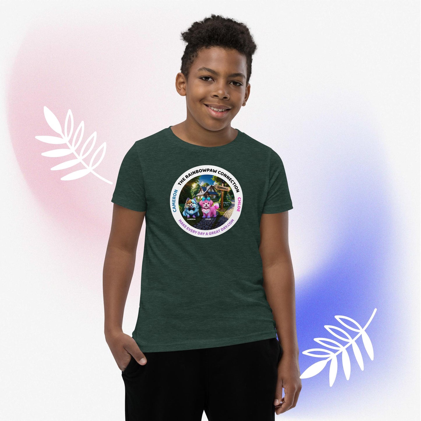 BOYS Youth Short Sleeve T-Shirt - Standout Style: Be Bold & Kind with Cameron and Chloe in DonnaVille!