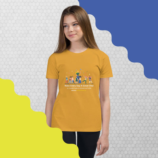 ( GIRL's) Youth Short Sleeve T-Shirt ( Printed on Front and Back )